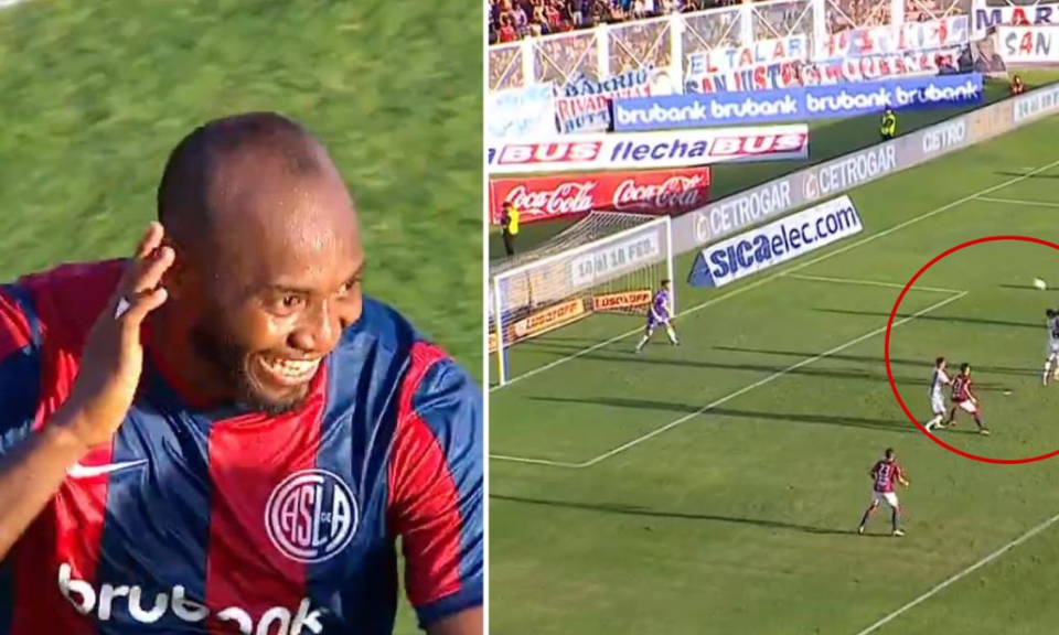 Aparecio el "Lukaku" colombiano, Diego Herazo marca su primer gol con San Lorenzo por Copa de la Liga Profesional.