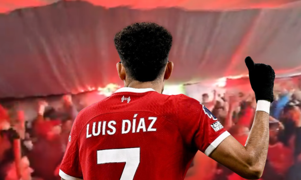 Los tiene enamorados: Hinchas de Liverpool volvieron a cantarle a Luis Díaz tras su última gran actuación