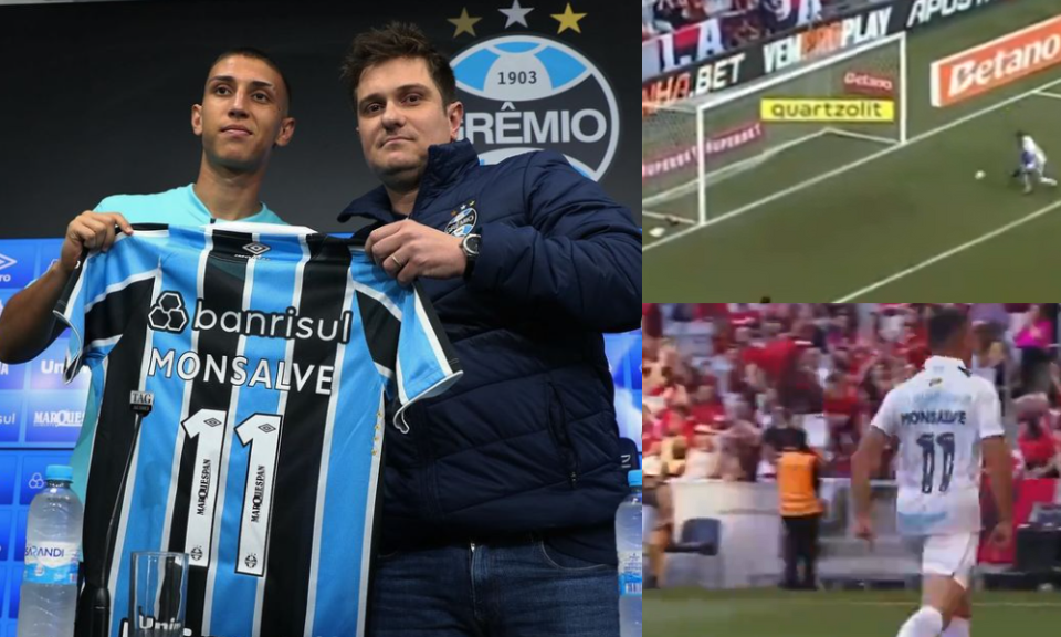 Ya la rompe en Brasil: Miguel Monsalve debutó con gol en Gremio y enamora a la hinchada brasileña