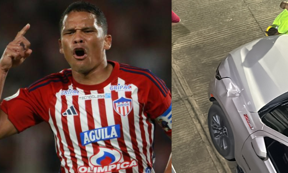 Así quedó la camioneta de Carlos Bacca tras las protestas de los hinchas de Junior