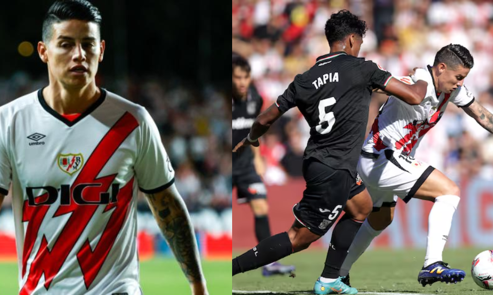 Así fue el partidazo de James Rodríguez como titular con el Rayo