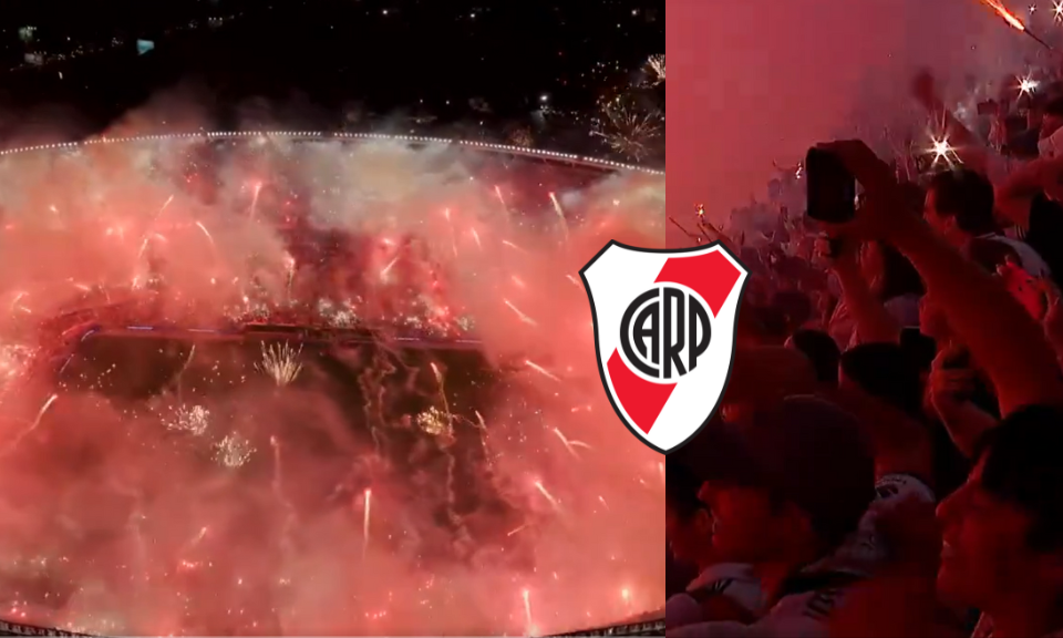 Histórico: El monumental se pinto de Rojo y Blanco para el gran partido de River contra Mineiro