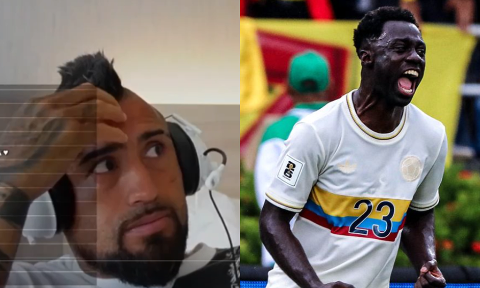 ¡No lo podía creer!: Asi reacciono Arturo Vidal tras el primer tanto de Colombia en la victoria ante Chile