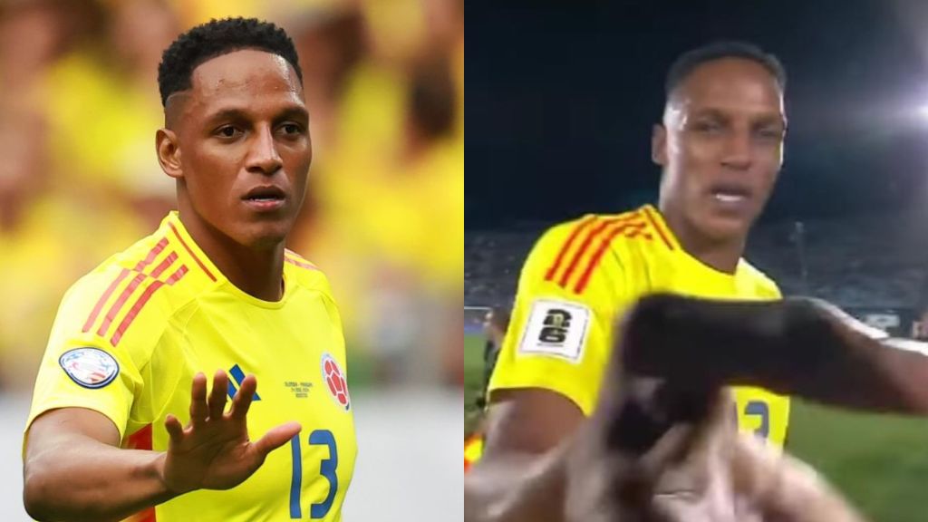 A lo 'Dibu': Yerry Mina perdió la cabeza y agredió un camarógrafo al terminar el partido en Uruguay